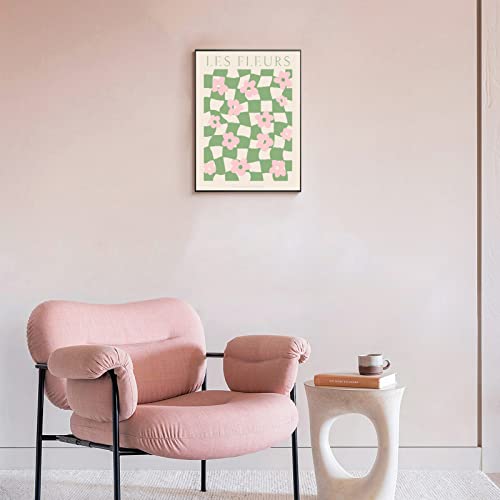 InSimSea Green and Pink Wall Art Set for Living Room, Danish Pastel Aesthetic Room Decor, Abstract Home Unframed Wall Art Prints, 6Pcs Preppy Posters for Bedroom, Bathroom, 8X10in, UNFRAMED