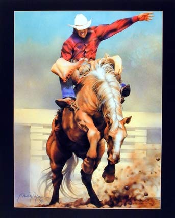 Western Cowboy Wall Decor Rodeo Picture Horse Art Print Poster (16x20)
