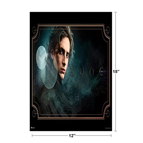 Dune Paul Atreides Sandstorm Timothee Chalamet Graphic Official Merchandise 2021 Movie Merch Denis Villeneuve Film Frank Herbert Book Series It Begins Cool Wall Decor Art Print Poster 12x18