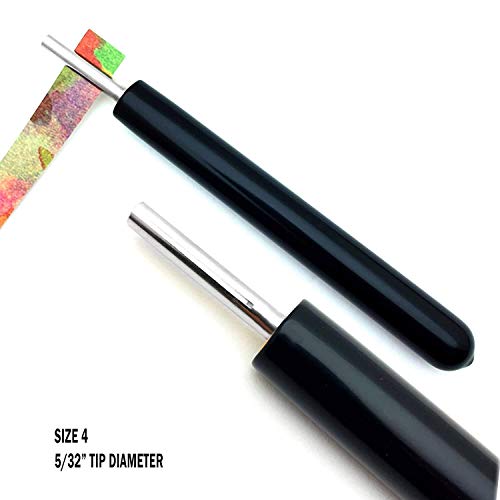 Slotted Paper Bead Roller Quilling Tools Set Includes 5 Sizes with Comfort Grip Handle and Instructions