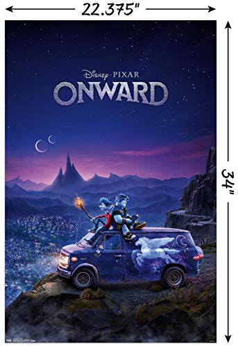 Trends International Disney Pixar Onward - Teaser Wall Poster, 22.375" x 34", Poster & Mount Bundle