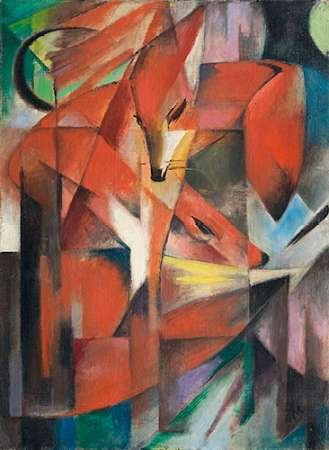 The Fox 1913 Poster Print by Franz Marc (9 x 12)