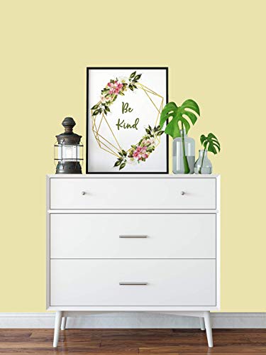 Strong Girl Print - Be Kind Poster - Choose Kindness Boho Bedroom Picture - Inspirational Quote Wall Art for Teens - Rustic Farmhouse Nursery Wall Decor - Girls Room Flower Artwork - 8x10 UNFRAMED