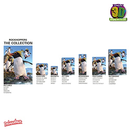 3D LiveLife Lenticular Wall Art Prints - Rockhoppers from Deluxebase. Unframed 3D Penguin Poster. Perfect wall decor. Original artwork licensed from renowned artist, David Penfound