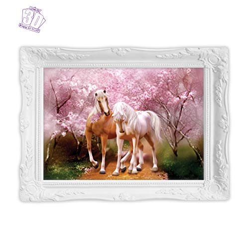 3D LiveLife Lenticular Wall Art Prints - Spring Love from Deluxebase. Unframed 3D Horse Poster. Perfect wall decor. Original artwork licensed from renowned artist, Carol Cavalaris