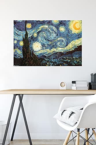 Trends International The Starry Night by Vincent van Gogh Wall Poster, 22.375" x 34", Unframed Version