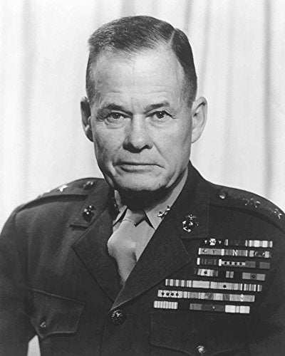 Posterazzi MINPSTJPA100091M Digitally Restored Vector Portrait of General Lewis Chesty Puller Poster Print, 8 x 10