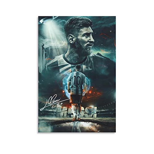 Lionel Messi Poster 1 Wall Art Canvas Print Poster Home Bathroom Bedroom Office Living Room Decor Canvas Poster Unframe: 16x24inch(40x60cm)