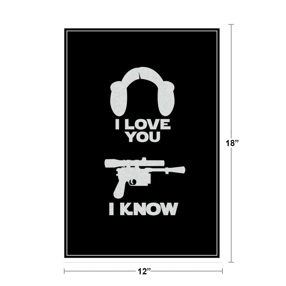 I Love You. I Know. Hair And Blaster Movie Cool Wall Decor Art Print Poster 12x18