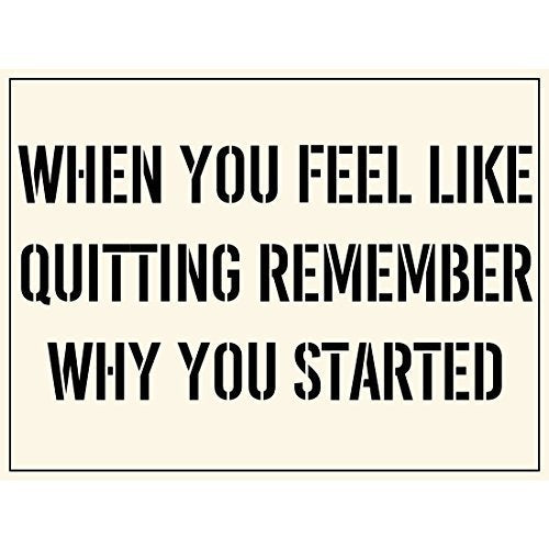 Meishe Art Poster Print Inspirational Quotes When You Feel Like Quitting Remember Why You Started Motivational Phrases Motto Sign Pop Modern Home Wall Decor (11.81" x 15.75")