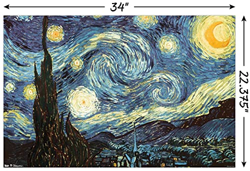 Trends International The Starry Night by Vincent van Gogh Wall Poster, 22.375" x 34", Unframed Version