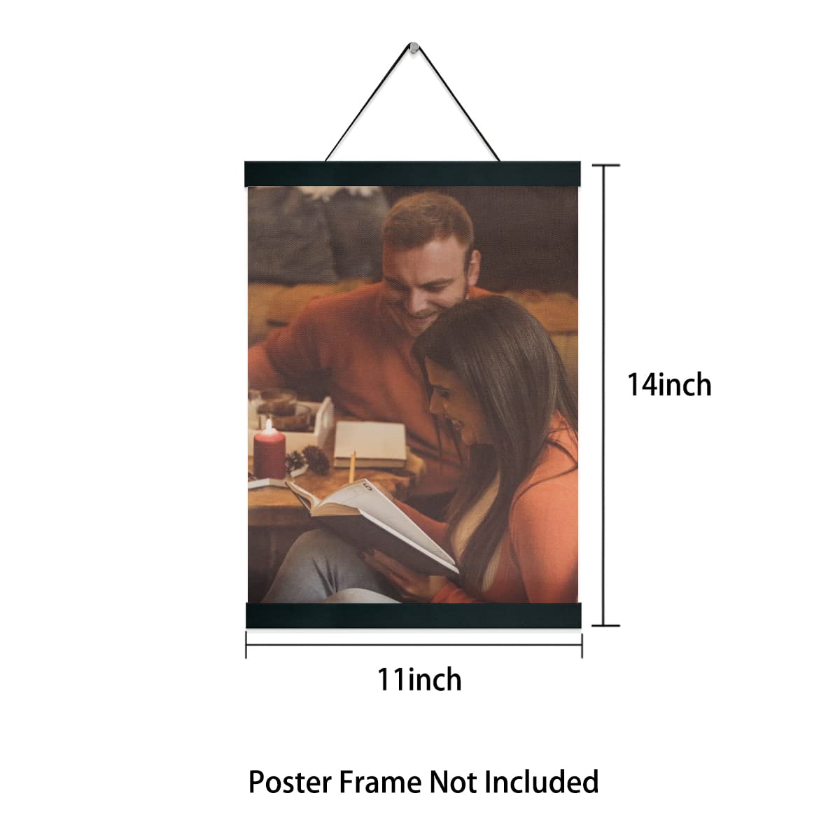 Kang photogift Custom Posters Upload Images 11x14 Inch,Personalized Pictures to Canvas for Wall, Custom Canvas Prints with Your Photos for Lovers Family Pet, Only Canvas Unframed