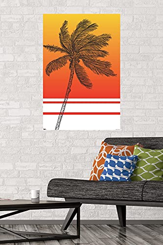 Trends International Line Art-Palm Tree Wall Poster, 22.375" x 34", Unframed Version
