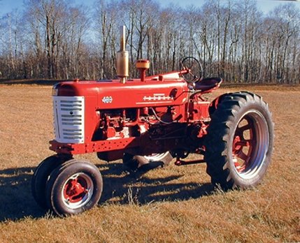 Vintage Farming Red Tractor 1955 Red Farmall M 400 Wall Decor Picture Art Print Poster (16x20)