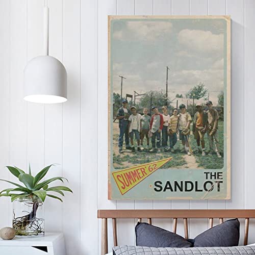 The Sandlot Poster Classic Movie Vintage Poster for Room Aesthetic Canvas Art Print Modern Family Bedroom Decor Posters 12x18inch