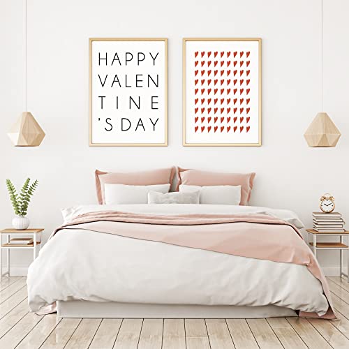 AnyDesign 6Pcs Valentine's Day Boho Wall Art Prints Romantic Minimalist Art Poster Aesthetic Heart Letter Posters Room Decor Aesthetic for Gallery Living Room Bathroom Wall Decor (8''x10'' UNFRAMED)