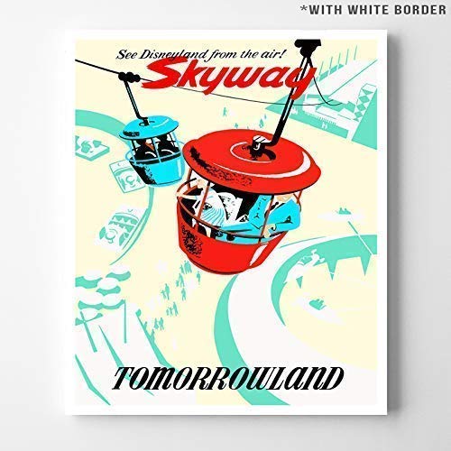 Disneyland Skyway Tomorrowland Wall Art Poster Home Decor Print Vintage Artwork Reproduction - Unframed