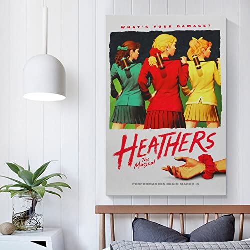 AKAK Heathers The Musical Poster 90s 80s Musical Movie Retro Poster Decorative Painting Canvas Wall Posters and Art Picture Print Modern Family Bedroom Decor Posters 08x12inch(20x30cm)