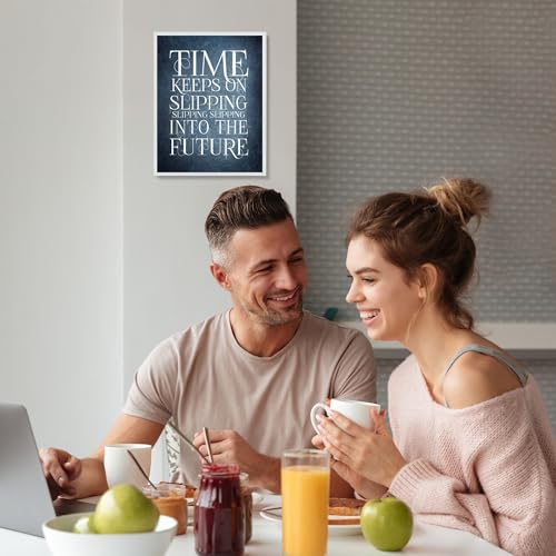 Steve Miller - Time Keeps On Slipping Song Lyric Wall Art, This Ready to Frame Typographic Rock Wall Art Music Poster Print is Good For Music Room, Office, Studio, And Room Decor, Unframed - 8x10”