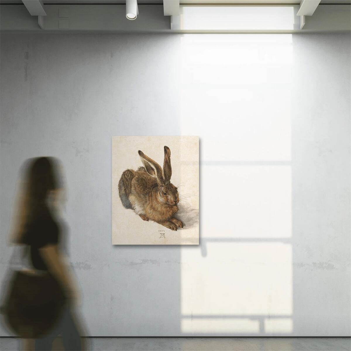 Meishe Art Poster Print Young Hare Rabbit by Albrecht Durer Famous Sketch Drawing Watercolour Painting Reproduction Classic Artwork Home Wall Decor for Living Room Bedroom