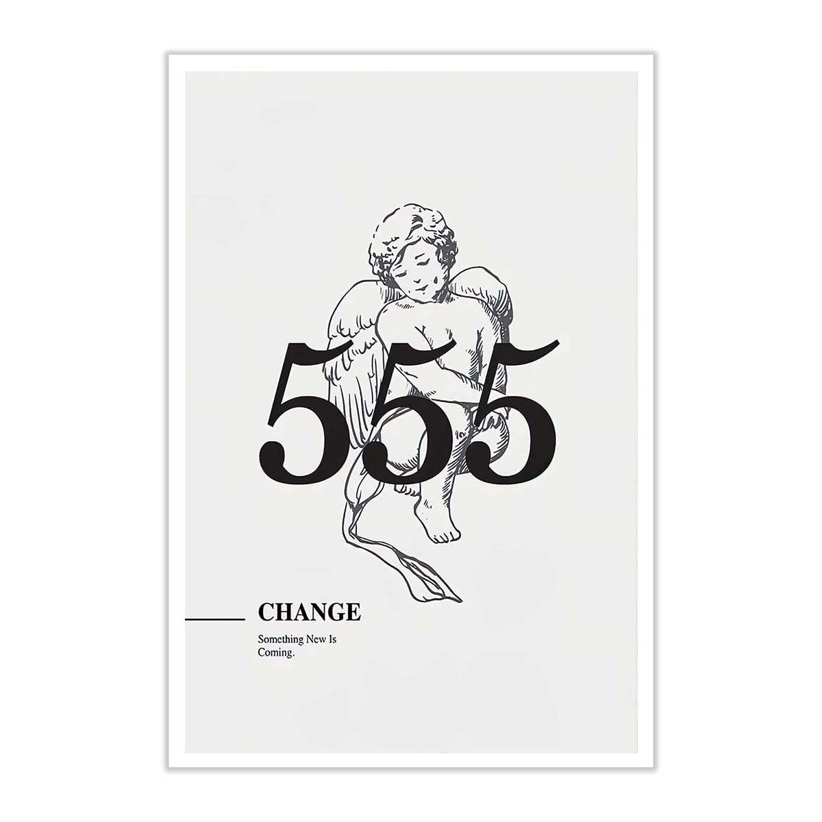 PHIMIITA Angel Number 555 Poster Energy Canvas Wall Art Minimalist Prints Inspirational Artwork Aesthetic Minimalist Poster（8x10inch-Unframed