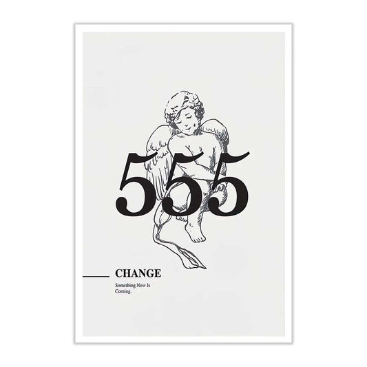 PHIMIITA Angel Number 555 Poster Energy Canvas Wall Art Minimalist Prints Inspirational Artwork Aesthetic Minimalist Poster（8x10inch-Unframed