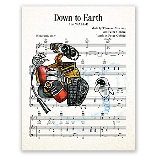 AtoZStudio Wall-E and Eve Poster // Baby Room Decor // Kids Nursery Wall Art Movie Print // Party Decoration // Birthday Couple (8x10)