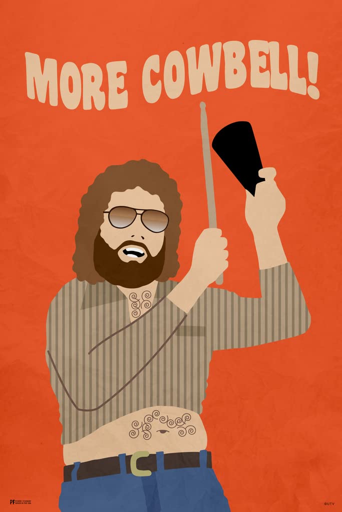 Saturday Night Live Poster More Cowbell Sketch Comedy Funny Will Ferrell SNL Merch Merchandise TV Show I Got a Fever Need More Cow Bell SNL Cowbell Cool Wall Decor Art Print Poster 12x18