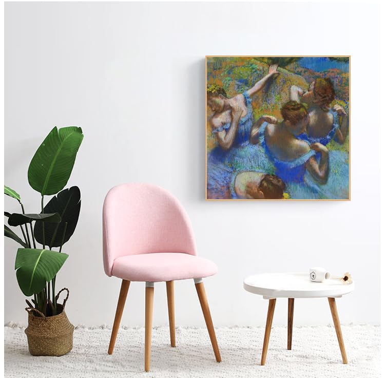 Edgar Degas Wall Decor Blue Dancer Poster - Impressionist Painting Modern Wall Decor Vintage Poster Print Suitable for Bedroom Living Room Office Cool Wall Decor Unframed (12x12in/30x30cm)