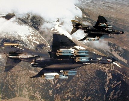 Aviation F-4E Phantom With Missiles Jet Wall Decor Art Print Poster (16x20)