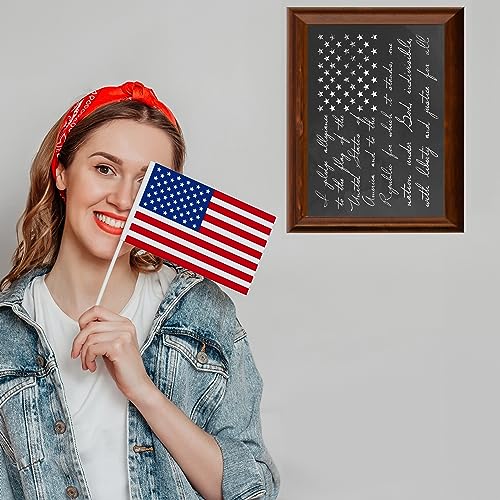 I Pledge Allegiance to the Flag - Patriotic Wall Art Poster, This Rustic American Flag Wall Decor Is Ideal for Home Decor, Man Cave, Military, Office, School, Room Decor, Unframed - 11x14”