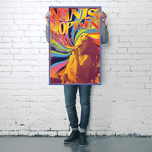 buyartforless Janis Joplin Live in Concert Avalon Ballroom San Francisco Feb 17-18 1967 36x24 Music Art Print Poster, Multicolor, (AQ 241346)
