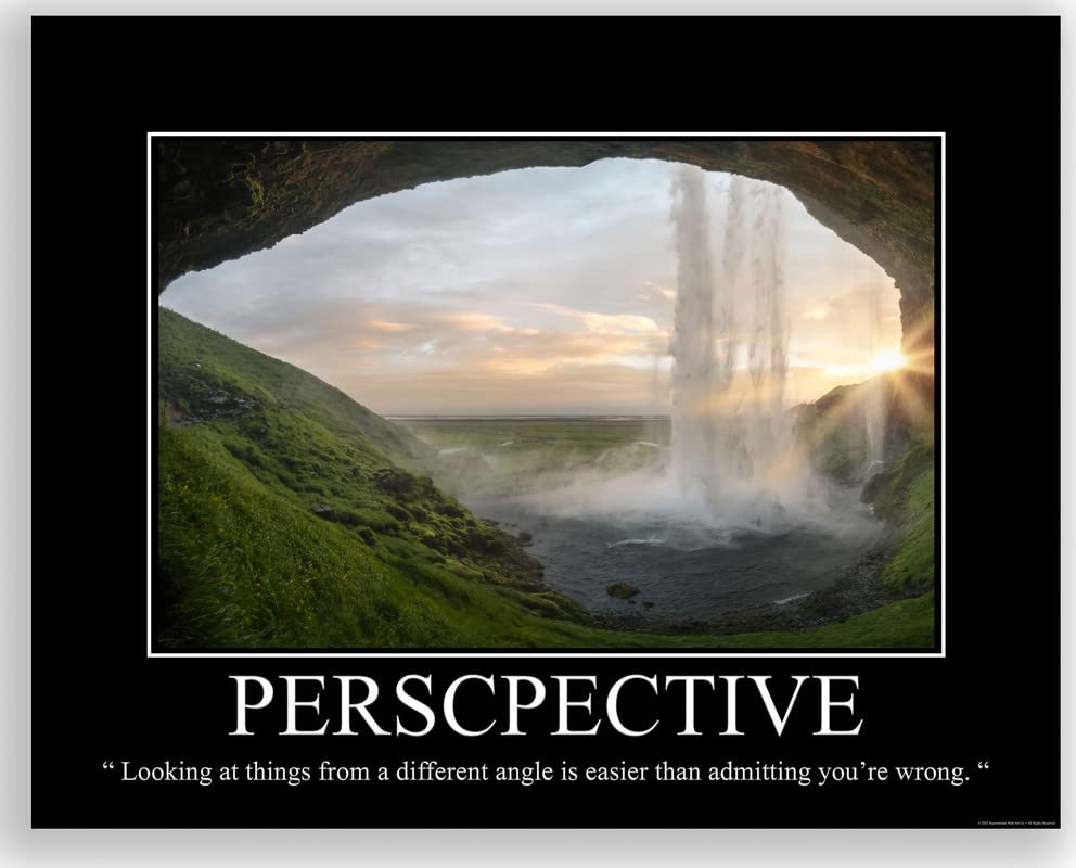 Inspirational Wall Art Co. - Perspective | Demotivational Poster - Sarcastic Funny Office Decor - Snarky Ironic Wall Art - Demotivational Posters for Office | 11x14 Inches Unframed Print
