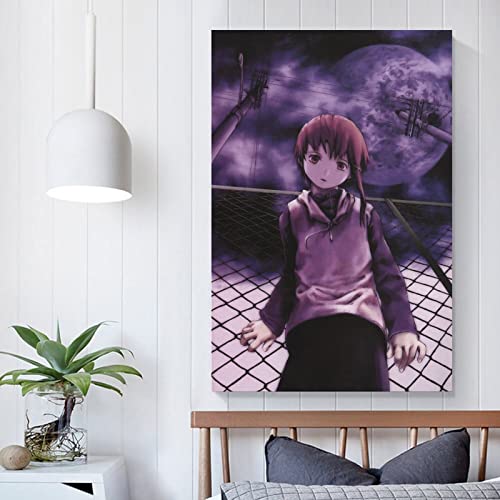 HCKOA Anime Serial Experiments Lain Canvas Art Poster and Wall Art Picture Print Modern Family Bedroom Decor Posters Gifts 12x18inch(30x45cm)