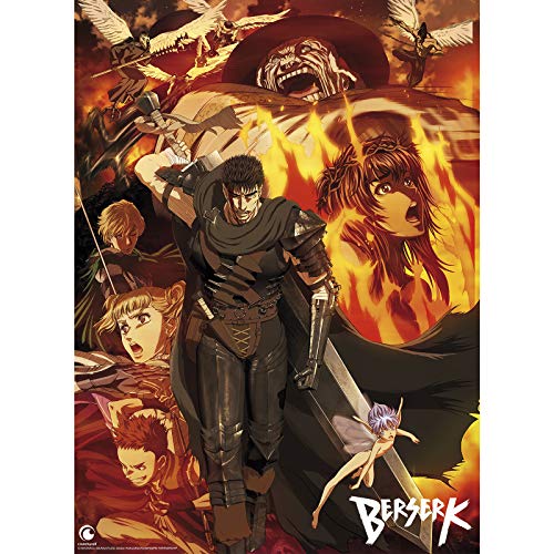 ABYSTYLE Berserk Unframed Boxed Poster 15" x 20.5" Featuring Guts, Griffith, Casca, Puck & Farnese Wall Art Prints for Bedroom Home Office Room Decor Gift