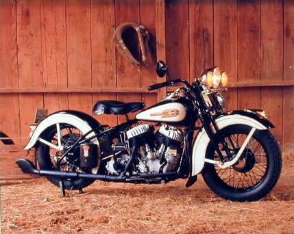 Impact Posters Gallery Vintage Flathead Harley Davidson Motorcycle Poster Wall Decor Art Print Picture (8x10)