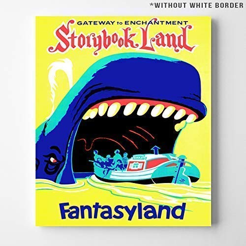 Disneyland Storybook Land Fantasyland Wall Art Poster Home Decor Print Vintage Artwork Reproduction - Unframed