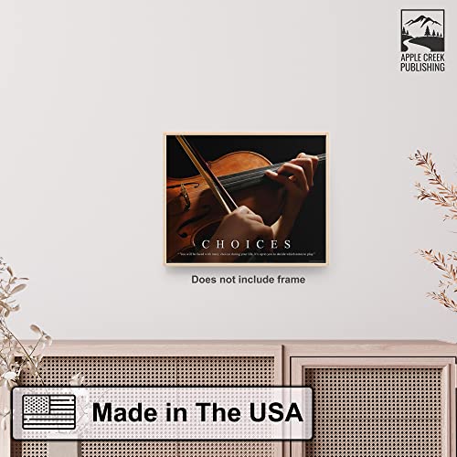 Music Instruments Motivational Poster Art Print 11x14 Violin Jazz Band Teacher Lessons Sheet Music Wall Decor Pictures