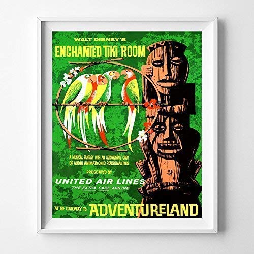 Disneyland Enchanted Tiki Room Adventureland Wall Art Poster Home Decor Print Vintage Artwork Reproduction - Unframed
