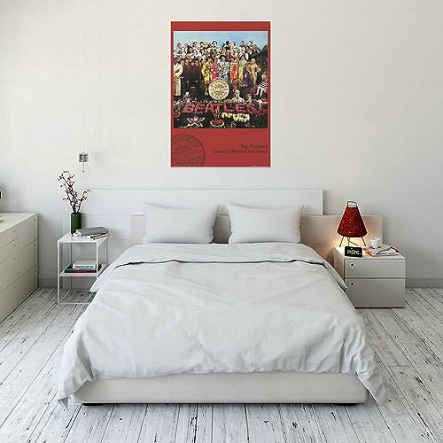 The Beatles (Sgt. Pepper's Lonely Hearts Club Band, Red) Music Poster Print - 24x36 Poster Print, 24x36 Poster Print, 24x36