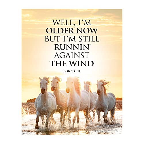 Still Runnin Against The Wind - Bob Seger Music Decor Wall Art, This Wall Decor Music Poster Print is Great For Music Room, Office Decor, Home Decor, or Man Cave Room Decor Aesthetic, Unframed - 8x10