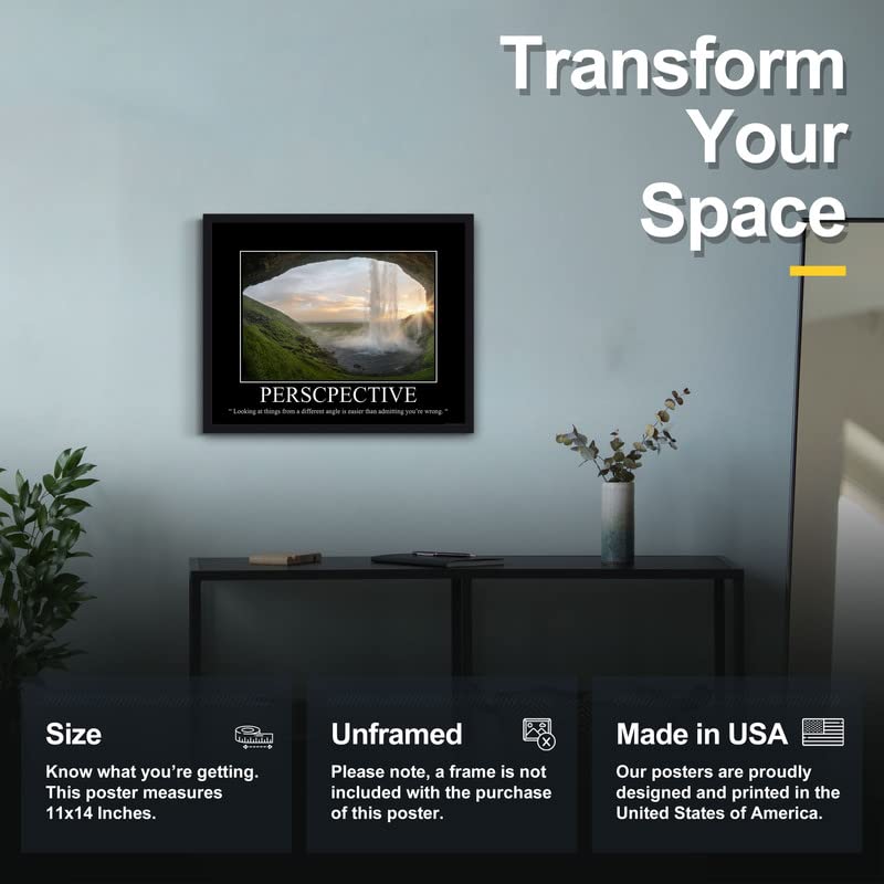 Inspirational Wall Art Co. - Perspective | Demotivational Poster - Sarcastic Funny Office Decor - Snarky Ironic Wall Art - Demotivational Posters for Office | 11x14 Inches Unframed Print