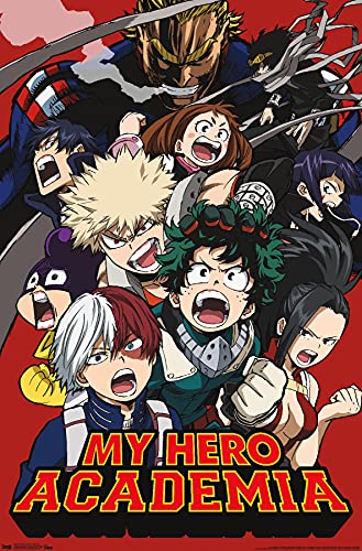 Trends International Hero Academia-Key Art 2 Wall Poster, 22.375 in x 34 in, Unframed Version
