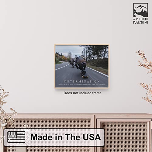 Apple Creek Downhill Skateboarding Motivational Poster Art Print 11x14 Christian Skaters Determination Wall Decor Pictures