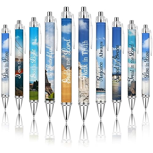 20 PCS Bible Verse Ballpoint Pens | Christian Pens | Scripture Pens | Inspirational Quotes Pens | Retractable Ink Ballpoint Pens | Funny Office Ballpoint Pens for Women Men Christian Gifts