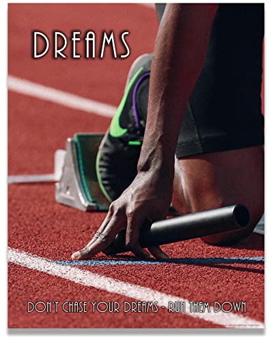 Apple Creek Running Track & Field Dreams Motivational Poster Art Print 11x14 Women's Shoes Shorts Suit Wall Decor Pictures