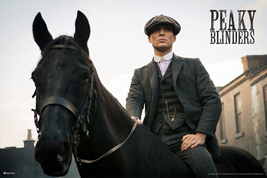 Peaky Blinders Poster Tommy Riding on a Horse Thomas Shelby Peaky Blinders Merchandise Peaky Blinders Print Shelby Company Limited Tommy Television Series TV Thick Paper Sign Print Picture 8x12