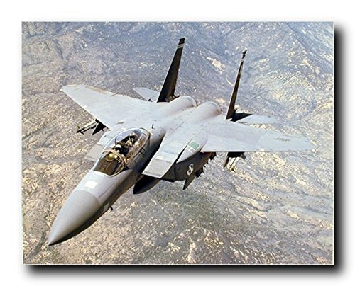Aviation Wall Decor F-15E Dual Role Strike Eagle Military Jet Art Print Poster (16x20)