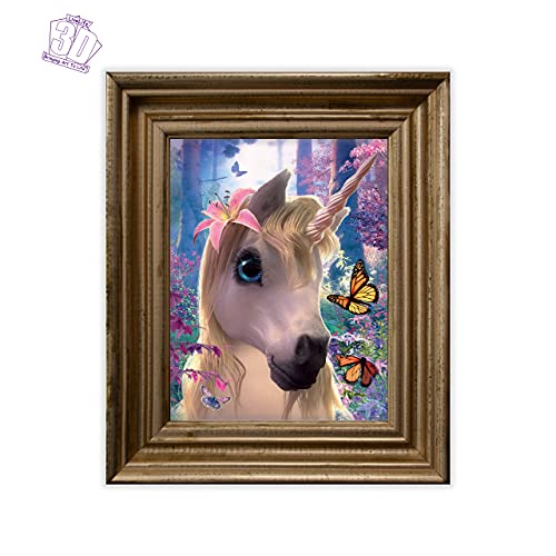 3D LiveLife Lenticular Wall Art Prints - Cute Unicorn from Deluxebase. Unframed 3D Fantasy Poster. Perfect wall decor. Original artwork licensed from renowned artist, David Penfound