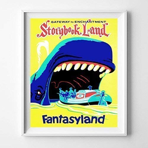 Disneyland Storybook Land Fantasyland Wall Art Poster Home Decor Print Vintage Artwork Reproduction - Unframed